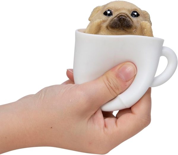 Schylling Pup in a Cup - Squeeze to Reveal Adorable Caffeine-Themed Companions - Style May Vary (Pack of 1)