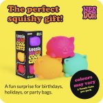 Schylling NeeDoh Teenie Cool Cat - Sensory Squeeze Toy - Contains 3 Mini Groovy Globs - 1.5 Wide - Color May Vary (Pack of 1)