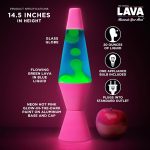Lava The Original Lamp - 14.5 Neon Pink - Classic Liquid Motion Lamp - Green/Yellow and Blue Liquid - Item #2383 (Amazon Exclusive)