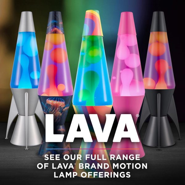 Lava The Original Lamp - 14.5 Splattered Distortion ?C Classic Liquid Motion Lamp - Orange Wax and Blue Liquid - Item #2427 (Amazon Exclusive)